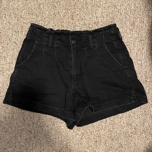 Black mom jean shorts